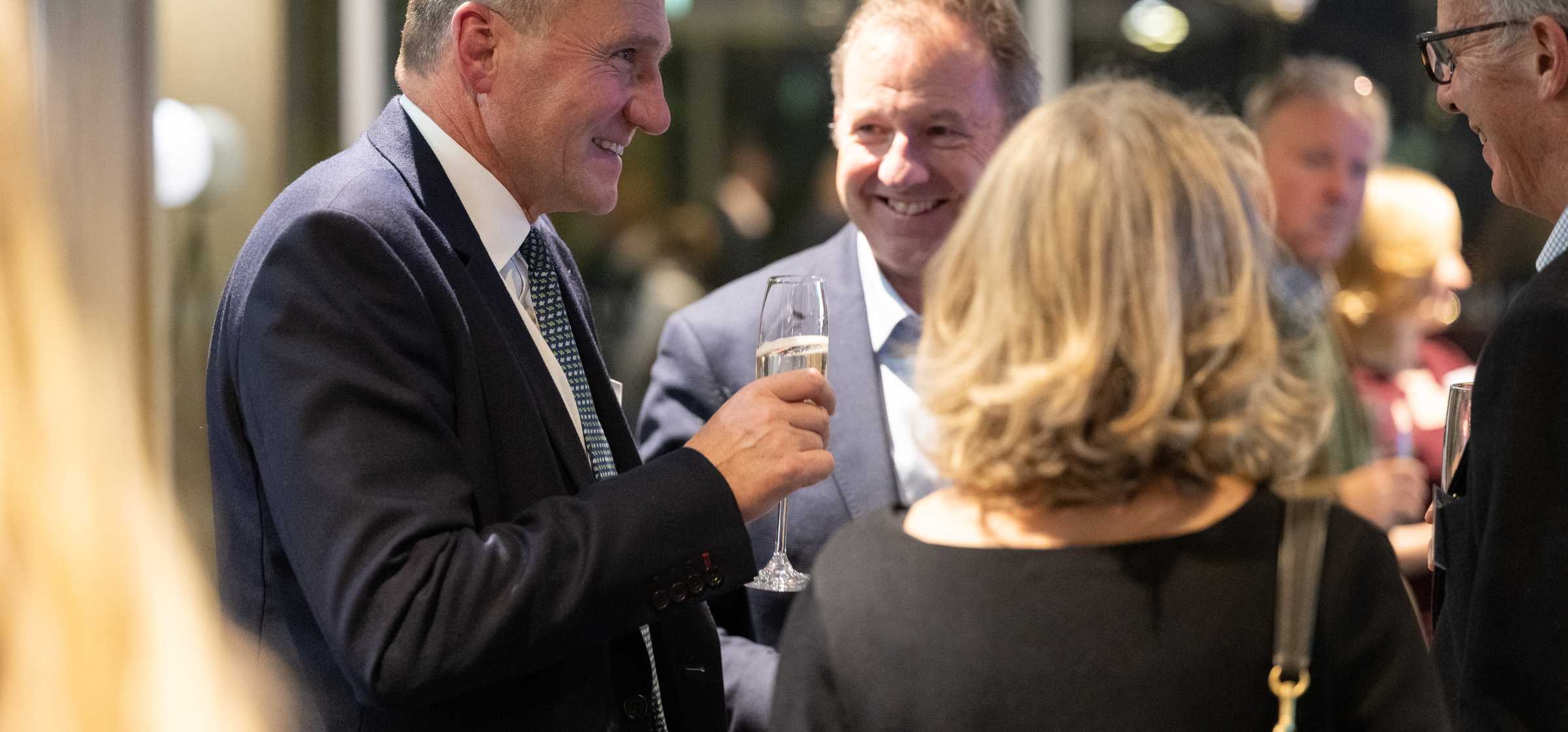 New REACT Chair General Sir Charlie Stickland talks to Allan Johnson and guests at the event.jpg