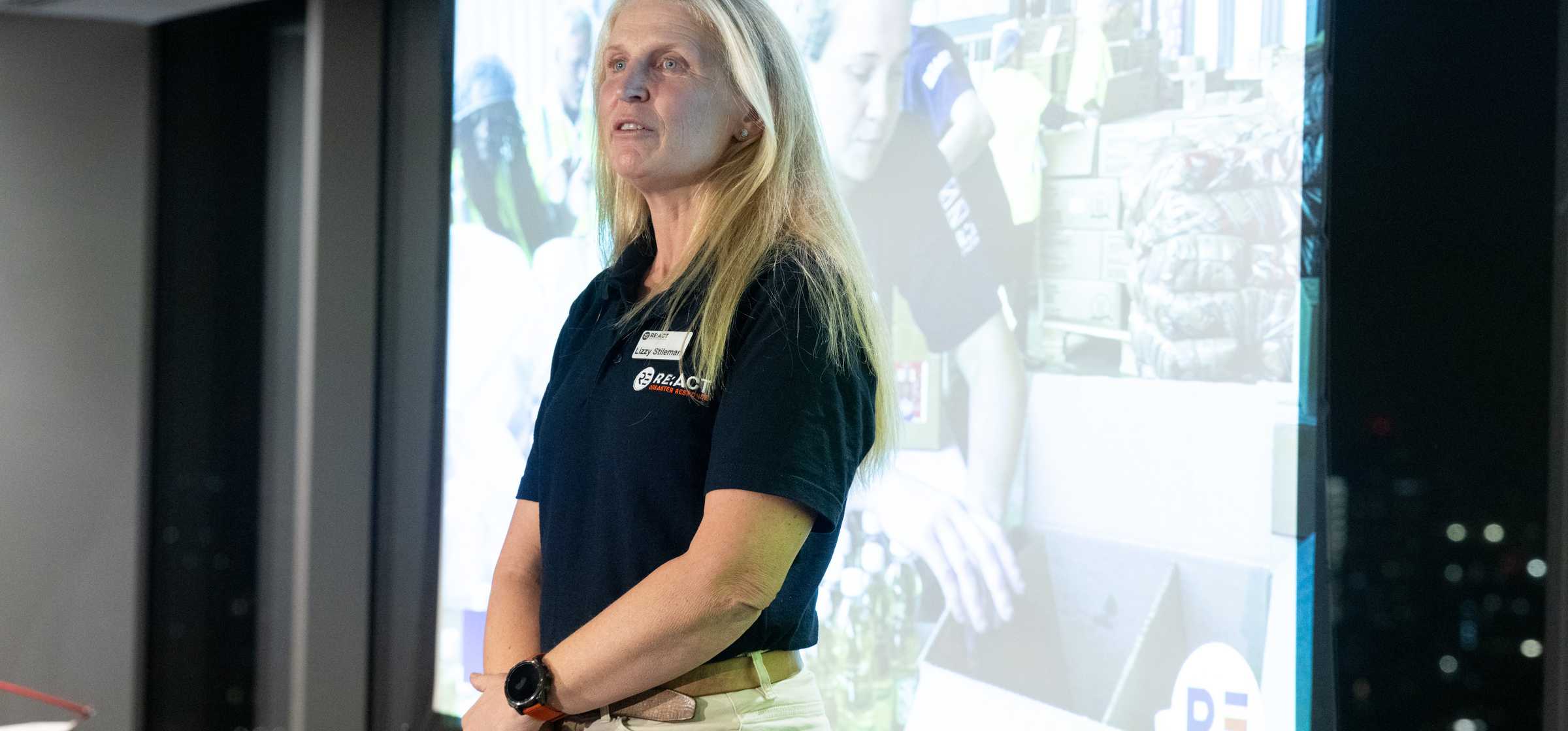 Responder Lizzie Stileman spoke about her experiences responding to both UK and international disasters..jpg